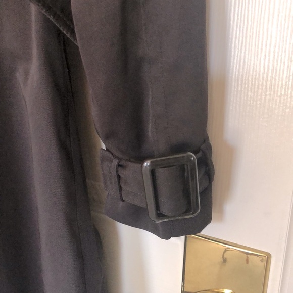 ZARA Basic Brown Double Breasted Trench Raincoat Size M - Picture 15 of 16